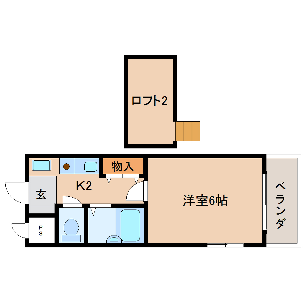 生駒市辻町のマンションの間取り