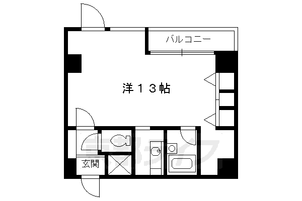 京都市中京区三坊西洞院町のマンションの間取り