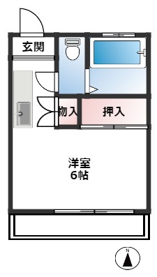 熊谷市佐谷田のアパートの間取り