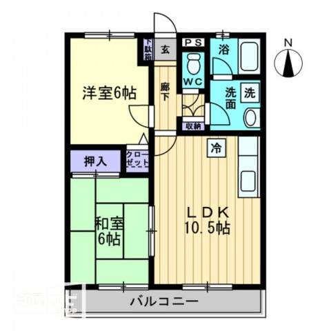 【グレースハタオカの間取り】
