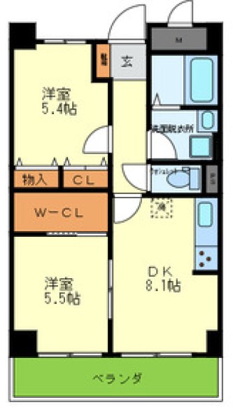 ボシュケ鷹取の間取り