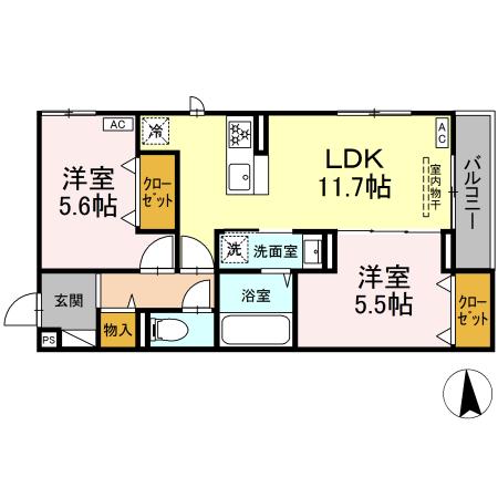 横浜市港北区鳥山町のアパートの間取り