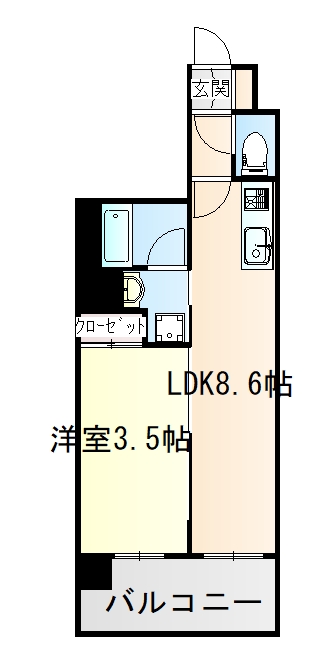 仙台市青葉区上杉のマンションの間取り