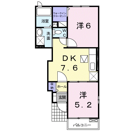 [家電付き] プリムローズの間取り