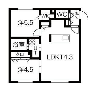 札幌市白石区東札幌一条のマンションの間取り