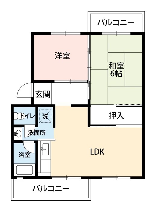 招提B団地8棟の間取り