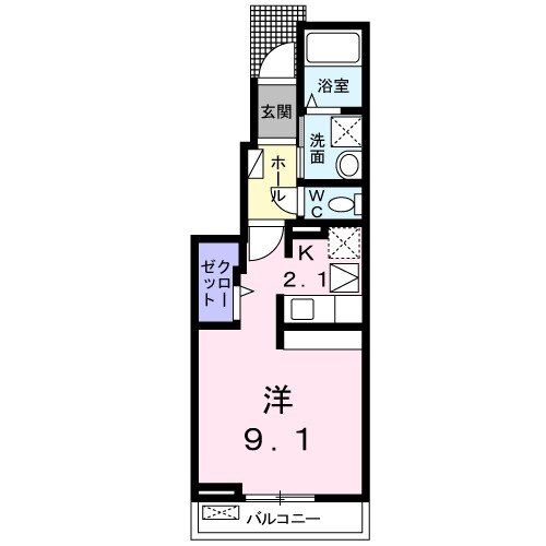 大川市大字三丸のアパートの間取り