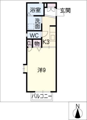 フレッシュイン安原IIの間取り