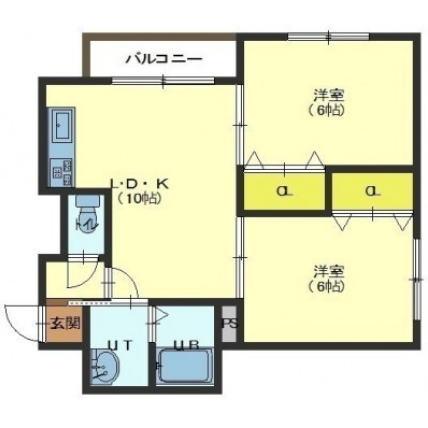 函館市亀田町のマンションの間取り