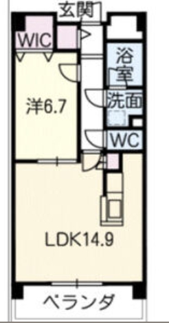 【東海市東海町のマンションの間取り】