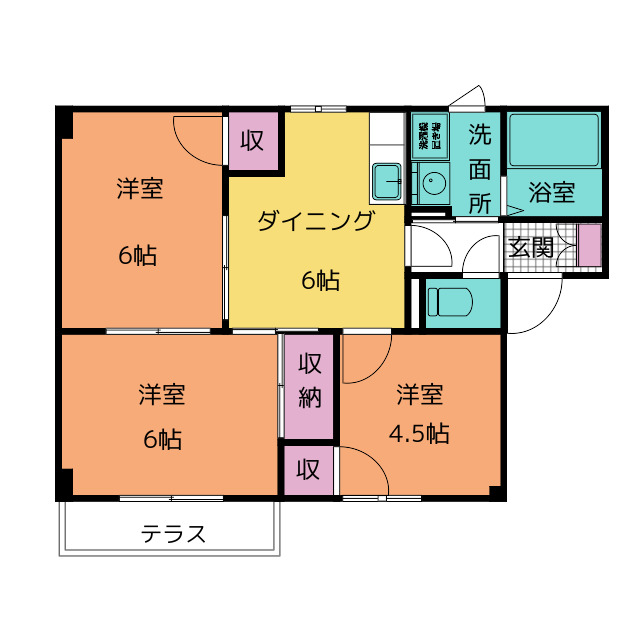 グリーンハイツ　Ｂの間取り