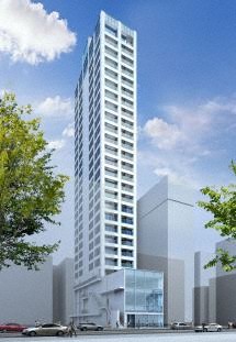 札幌市中央区南一条西のマンションの建物外観