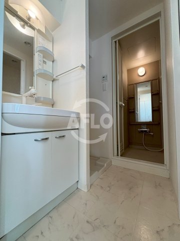 洗面設備　ドゥーエ谷町　洗面脱衣所