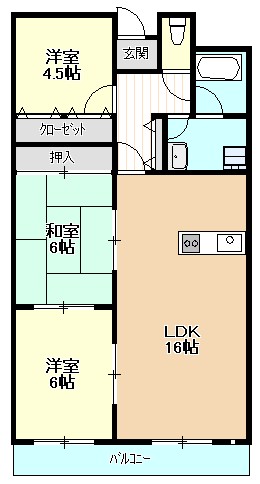 新栄プロパティー泉佐野の間取り写真
