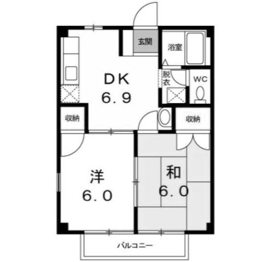 ＪＲ高崎線 籠原駅 徒歩19分 2階建 築33年の間取り写真