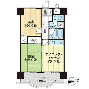 ライオンズマンションサンフラワーの間取り写真
