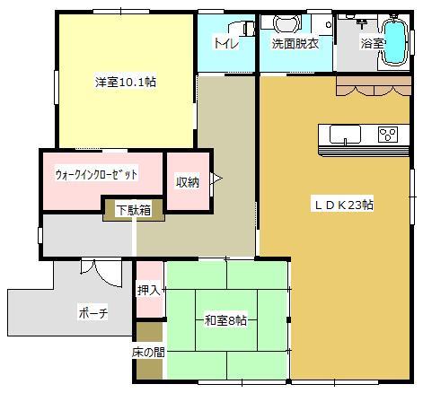 上野町四丁目貸家の間取り写真