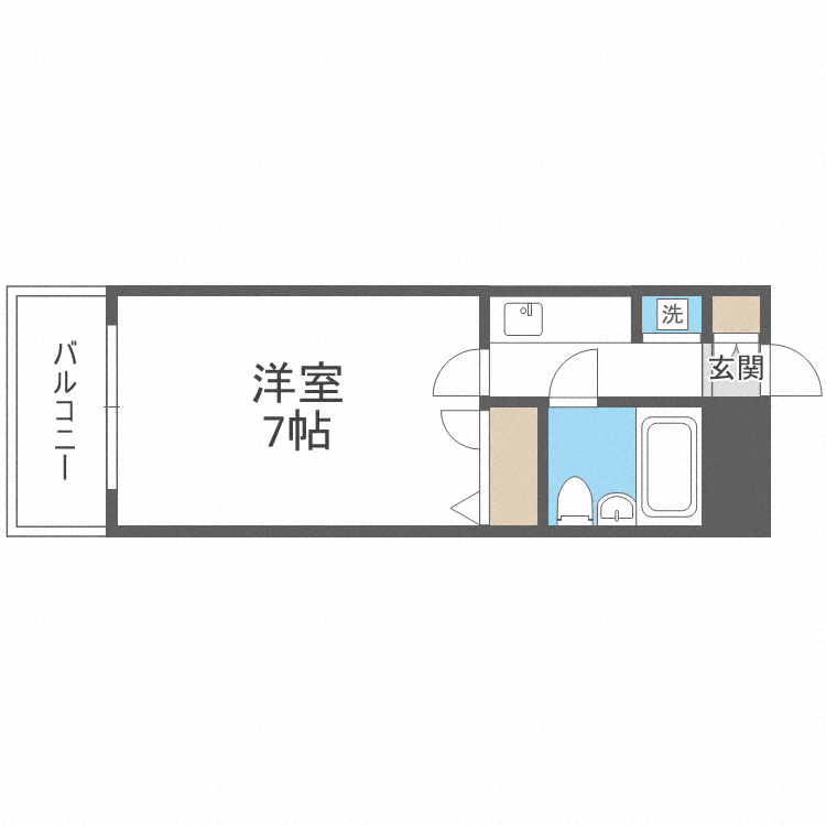 地下鉄空港線 西新駅 徒歩17分 6階建 築38年の間取り写真