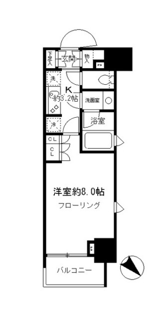 パークリュクス日本橋小網町monoの間取り写真