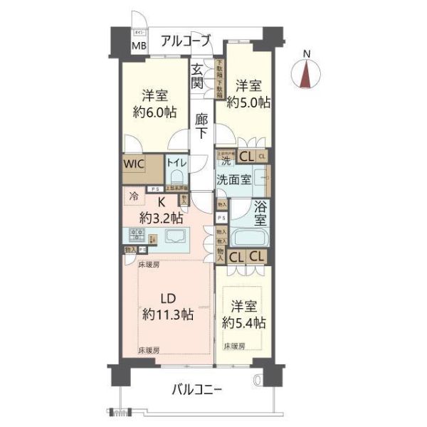 ジオ西宮北口ブライトサイトの間取り写真