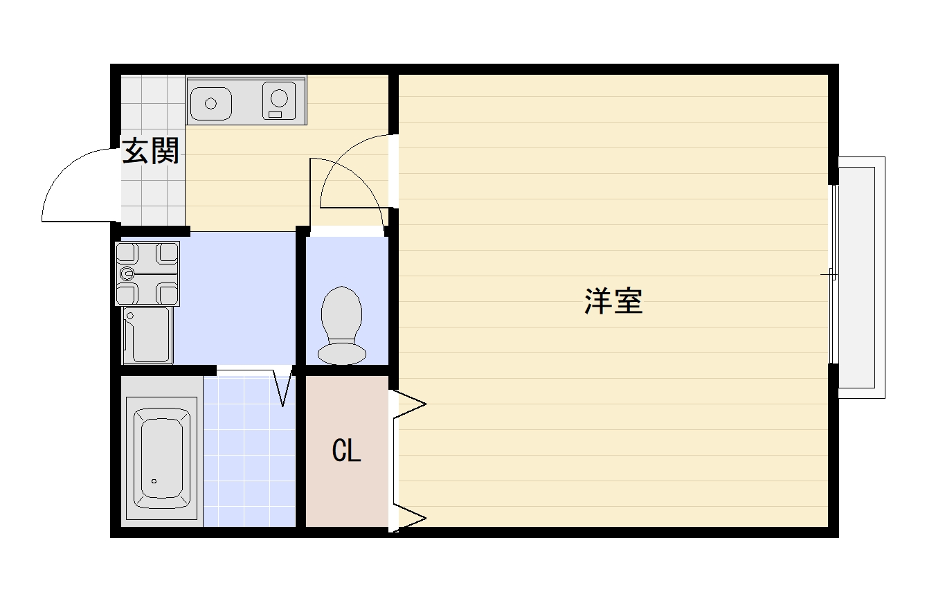 地下鉄谷町線 喜連瓜破駅 徒歩5分 2階建 築24年の間取り写真