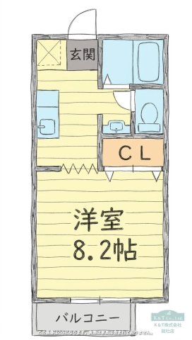 セントラル総社 A棟の間取り写真