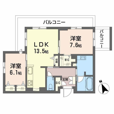 南海高野線 帝塚山駅 徒歩14分 4階建 築1年の間取り写真