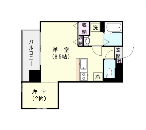 鹿児島市高麗町のマンションの間取り