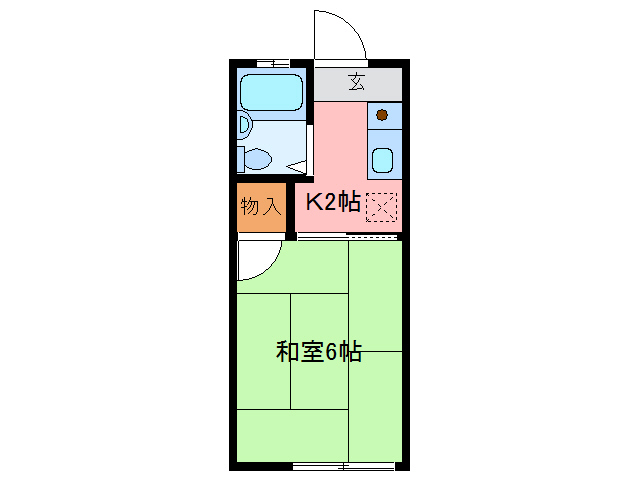 伊勢市小俣町湯田のアパートの間取り