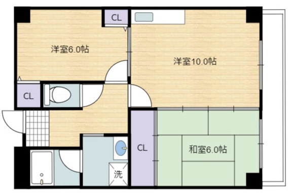 大阪市平野区加美正覚寺のマンションの間取り