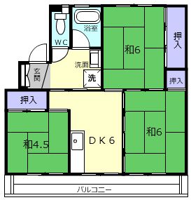 伊賀市服部町のマンションの間取り