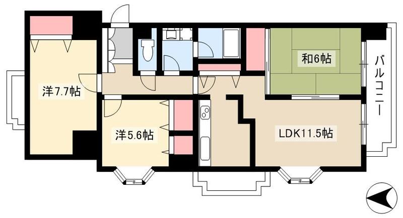 クレスト石川橋の間取り