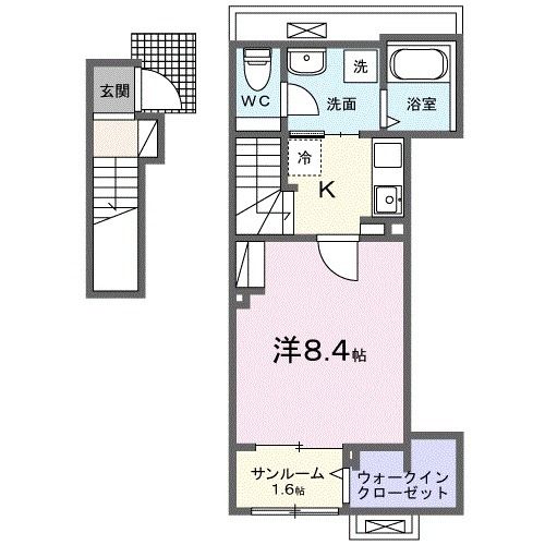 高松市元山町のアパートの間取り