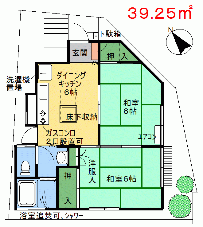 板橋区徳丸のアパートの間取り