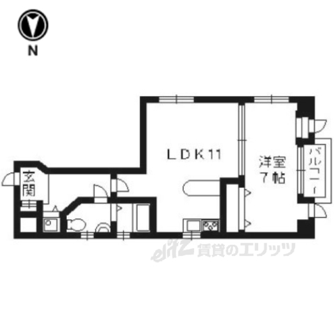 【京都市下京区高野堂町のマンションの間取り】