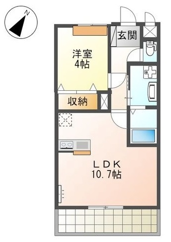 姫路市大津区北天満町のアパートの間取り