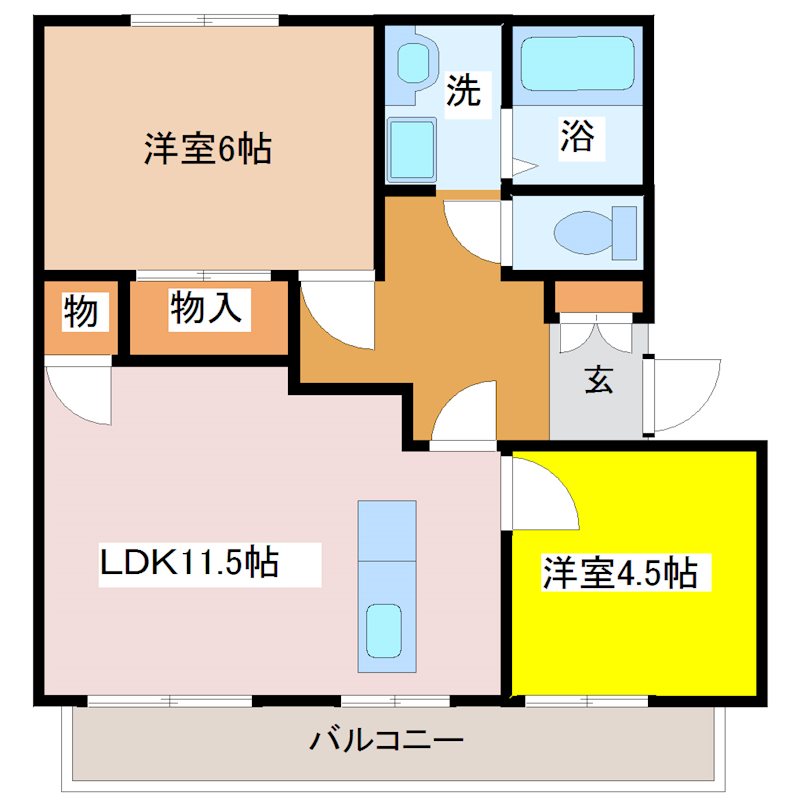 サンオークムカイの間取り