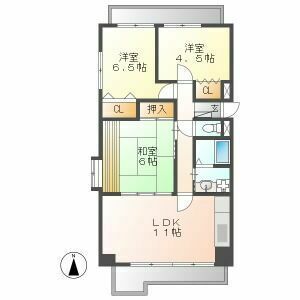 名古屋市中川区八熊のマンションの間取り