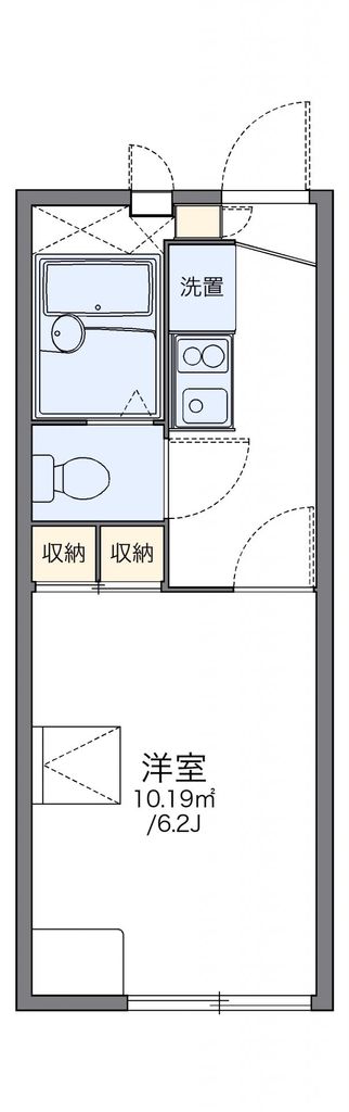 レオパレスアルジャンＫＯＹＡＭＡの間取り