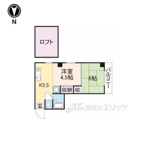 大和郡山市北郡山町のマンションの間取り