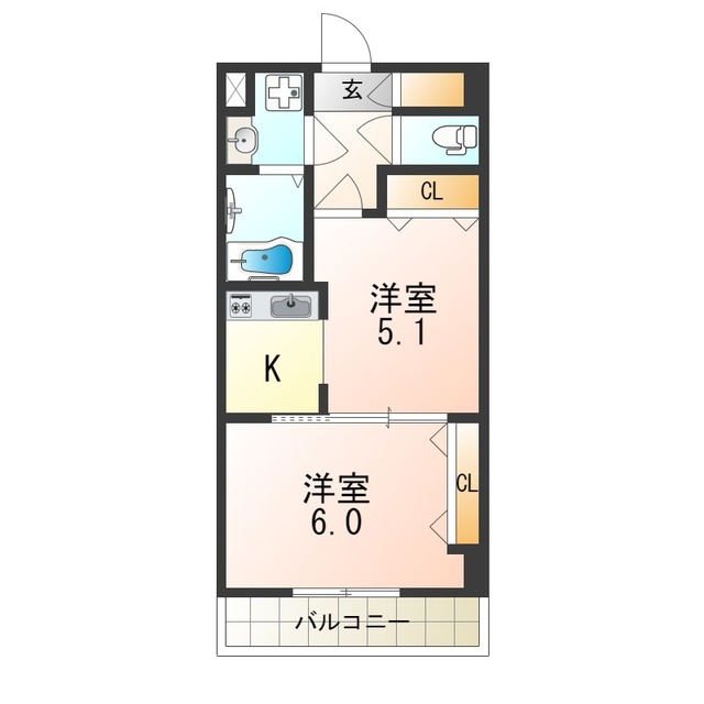 センターポイント吉志部の間取り