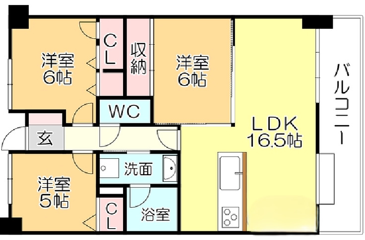 サーパス諏訪野の間取り