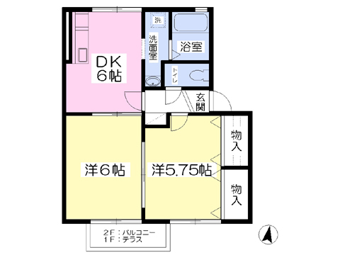 ドリーム・小岩井Ｂ棟の間取り