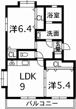 ルミエール水前寺の間取り