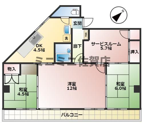 キープビル西棟の間取り