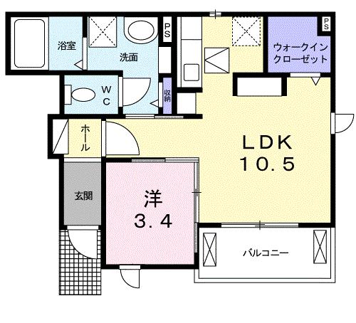 新居浜市庄内町のアパートの間取り