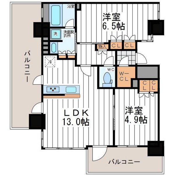 プラウドタワー阿倍野の間取り