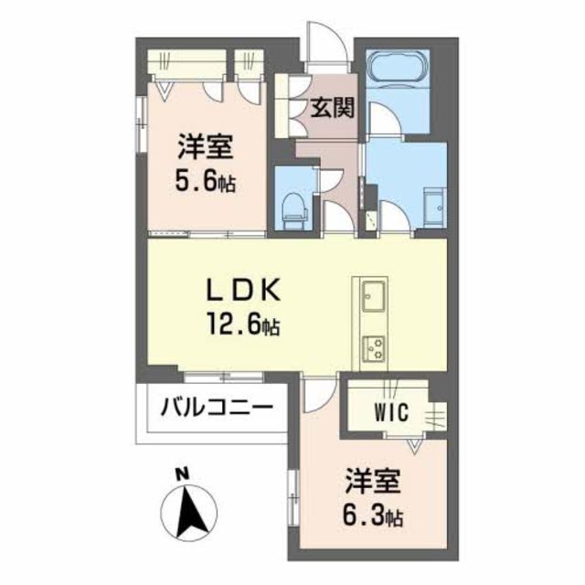 大阪市住吉区杉本のマンションの間取り