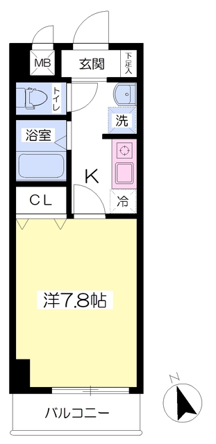 北九州市小倉南区富士見のマンションの間取り