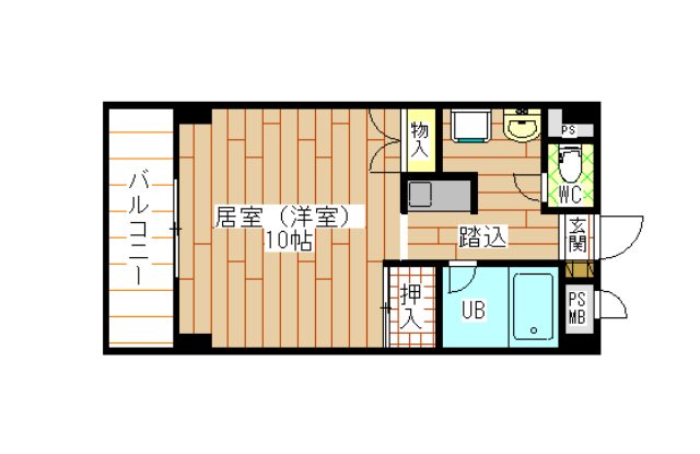 北九州市小倉北区昭和町のマンションの間取り